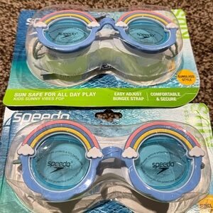 Speedo Kids Rainbow Goggles - Blue and Yellow